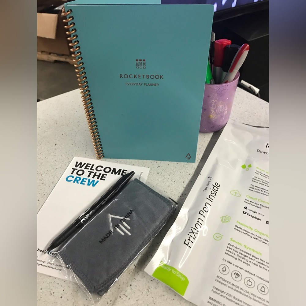 Rocketbook Note Smart Reusable Executive Planner Dot-Grid and Lined, 5" X 7"